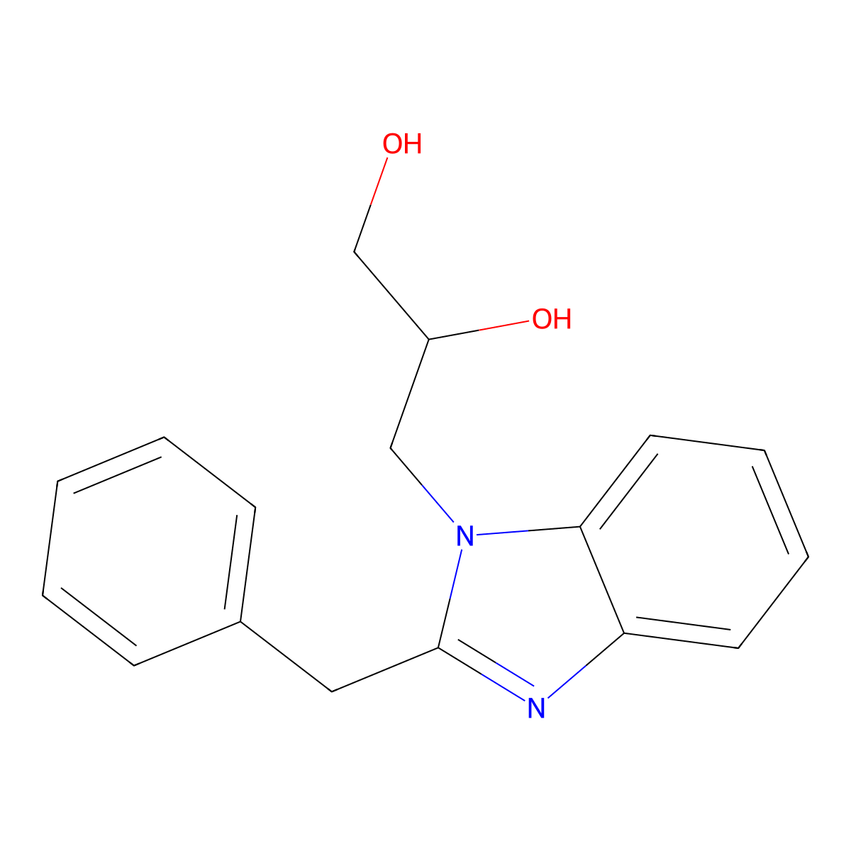 3-(2-Benzyl-benzoimidazol-1-yl)-propane-1,2-diol molecular structure, CAS 333306-89-1