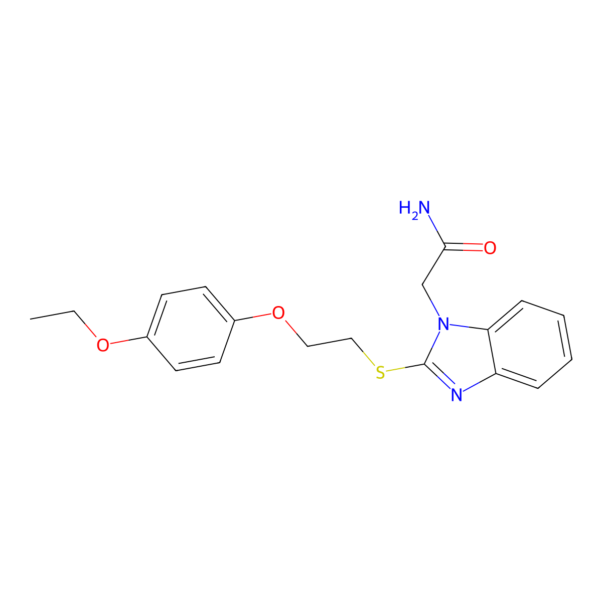 2-[2-[2-(4-Ethoxyphenoxy)ethylsulfanyl]benzimidazol-1-yl]acetamide molecular structure, CAS 333306-91-5