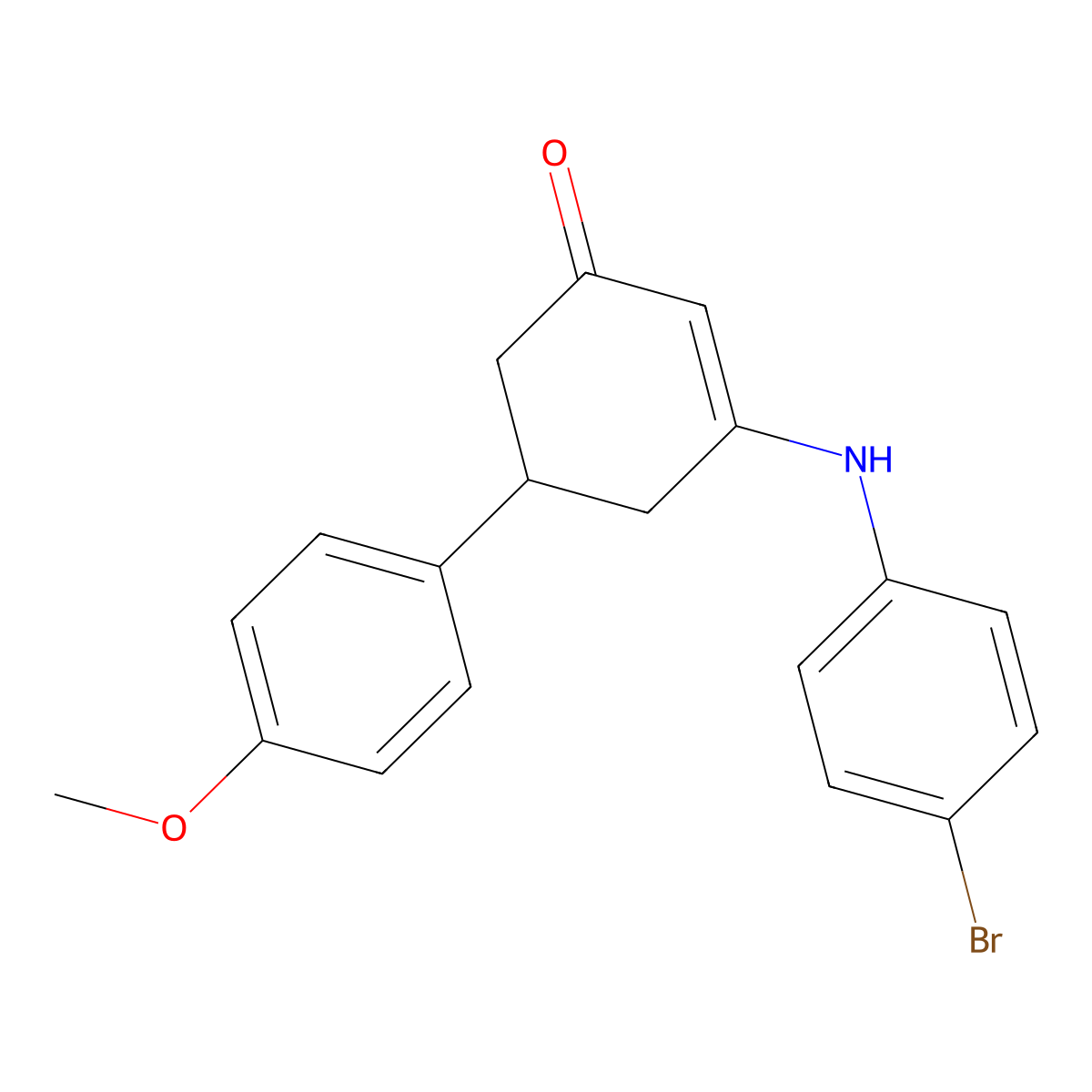 3-(4-Bromoanilino)-5-(4-methoxyphenyl)-2-cyclohexen-1-one molecular structure, CAS 333307-79-2