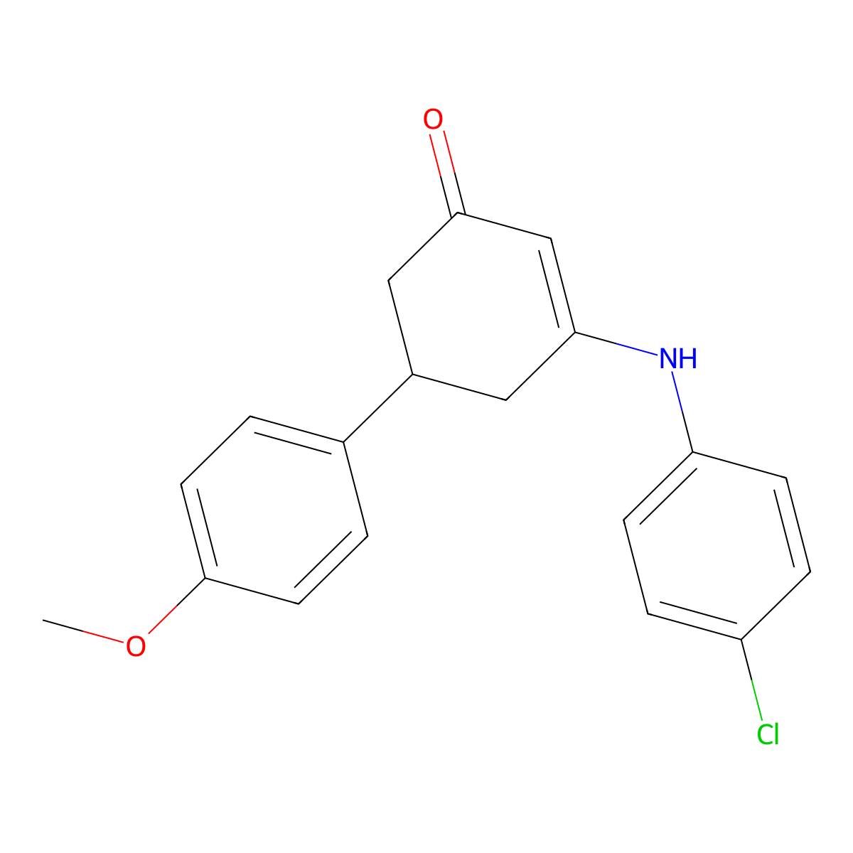 3-(4-Chloroanilino)-5-(4-methoxyphenyl)cyclohex-2-en-1-one molecular structure, CAS 333307-80-5