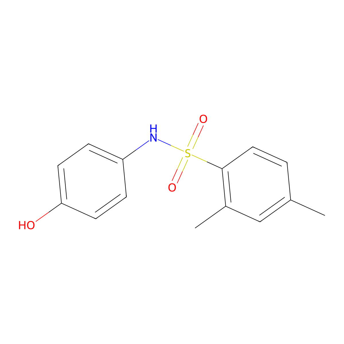 N-(4-hydroxyphenyl)-2,4-dimethylbenzenesulfonamide molecular structure, CAS 333309-51-6