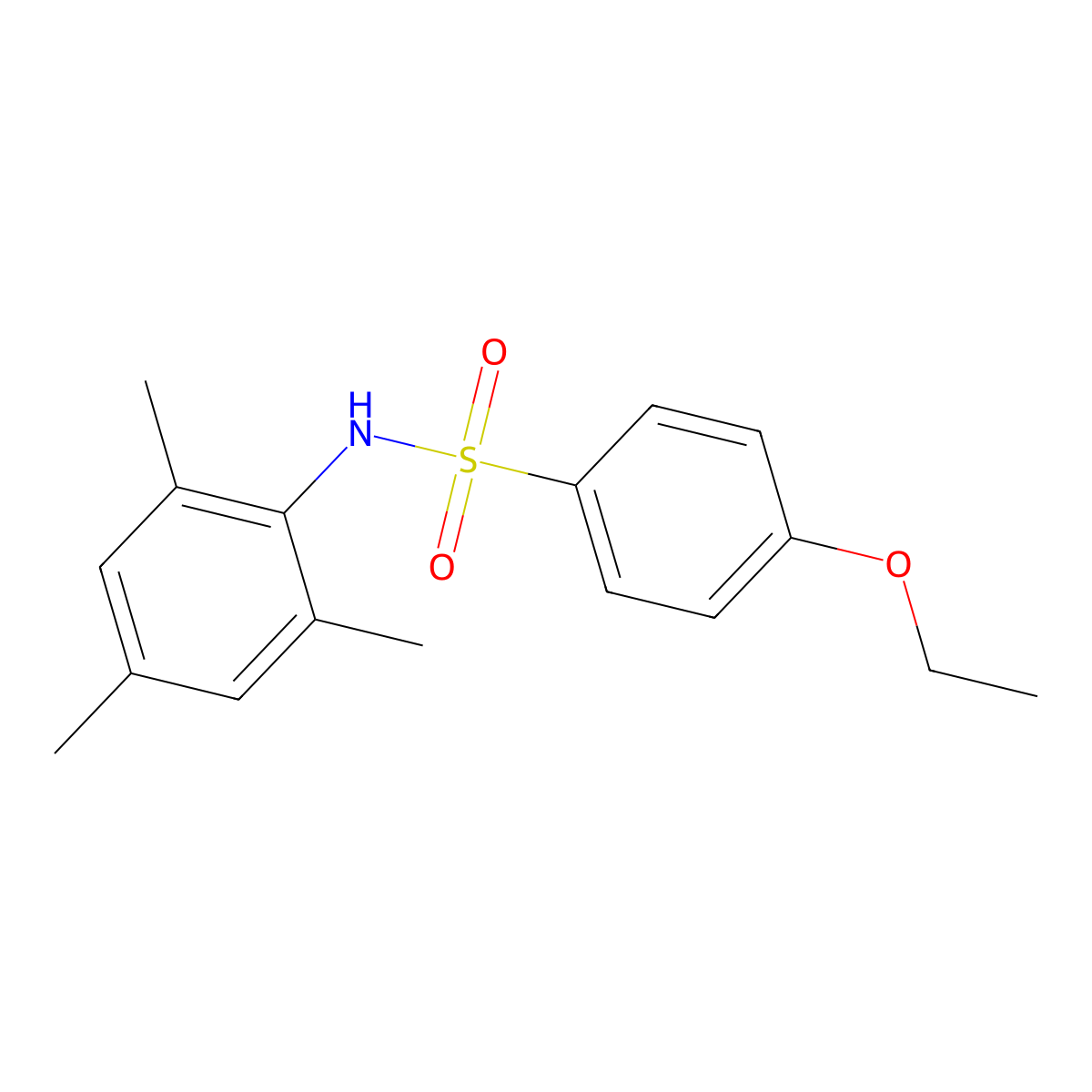 4-ethoxy-N-mesitylbenzenesulfonamide molecular structure, CAS 333309-57-2