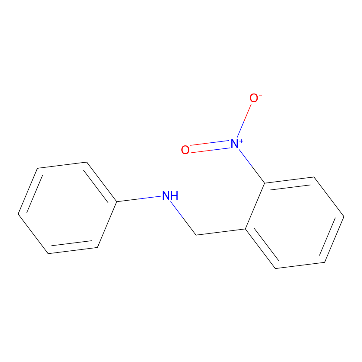 N-(2-nitrobenzyl)aniline molecular structure, CAS 33331-19-0