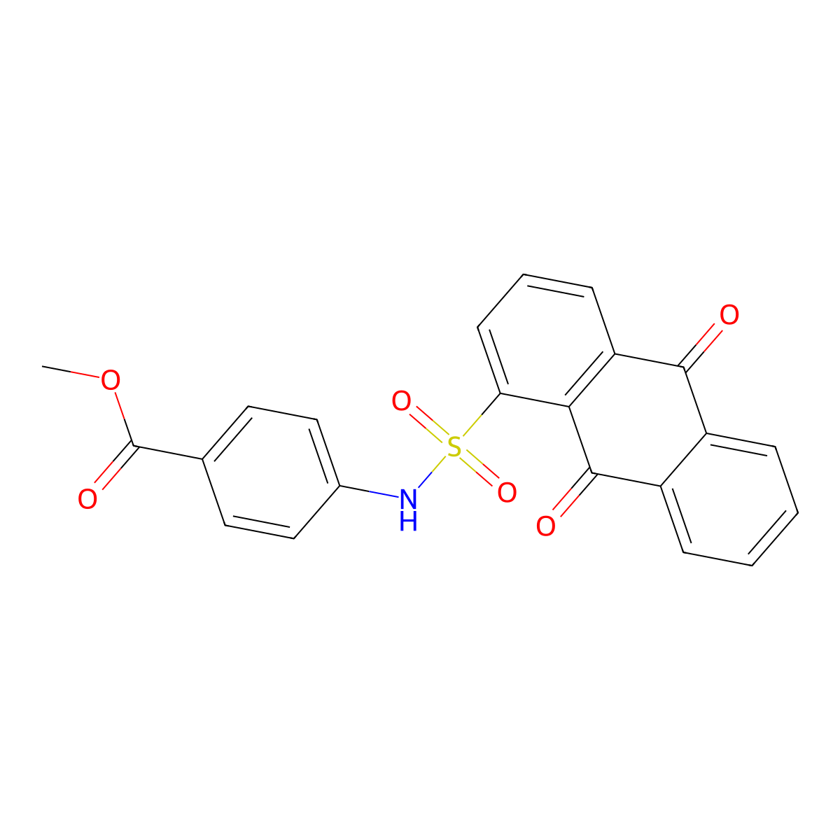Methyl 4-[(9,10-dioxoanthracen-1-yl)sulfonylamino]benzoate molecular structure, CAS 333310-77-3