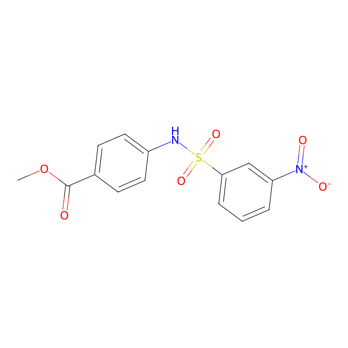 Methyl 4-[(3-nitrophenyl)sulfonylamino]benzoate molecular structure, CAS 333310-79-5