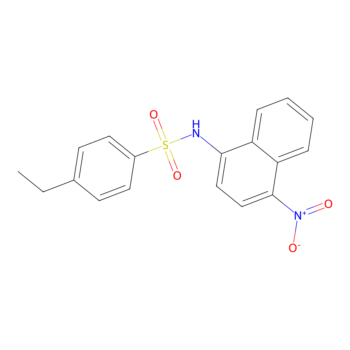 4-ethyl-N-(4-nitronaphthalen-1-yl)benzenesulfonamide molecular structure, CAS 333310-84-2