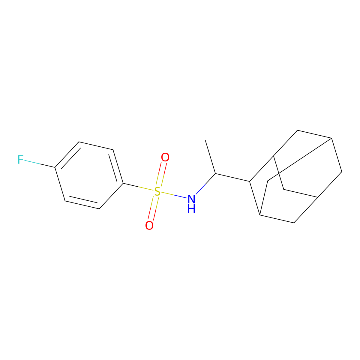 N-[1-(2-adamantyl)ethyl]-4-fluorobenzenesulfonamide molecular structure, CAS 333310-90-0