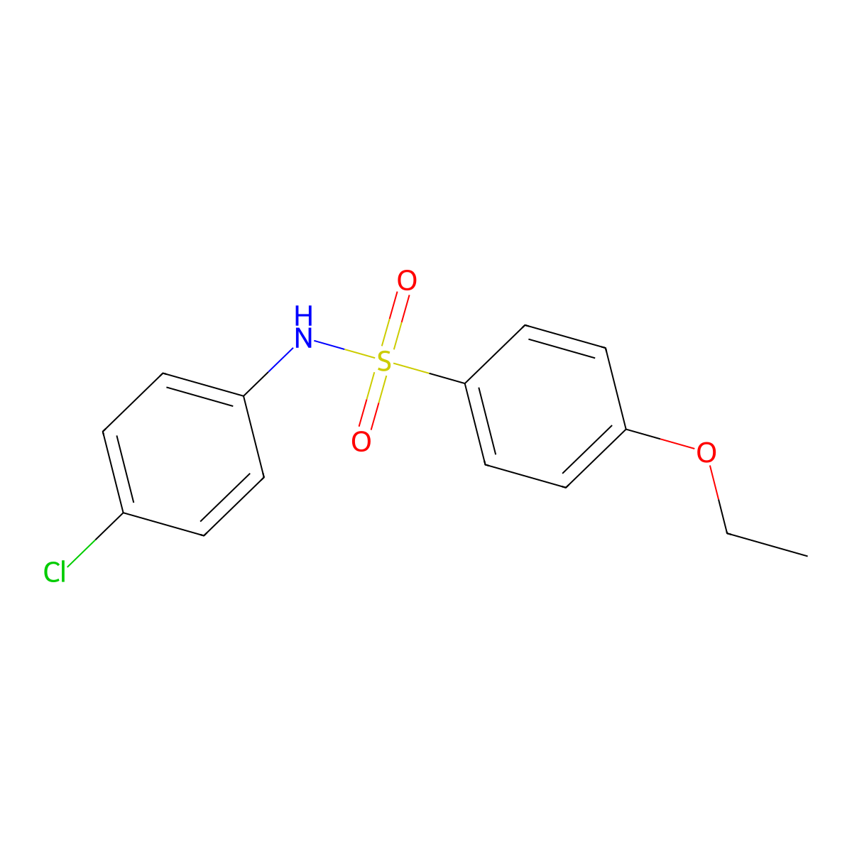 N-(4-chlorophenyl)-4-ethoxybenzenesulfonamide molecular structure, CAS 333310-92-2