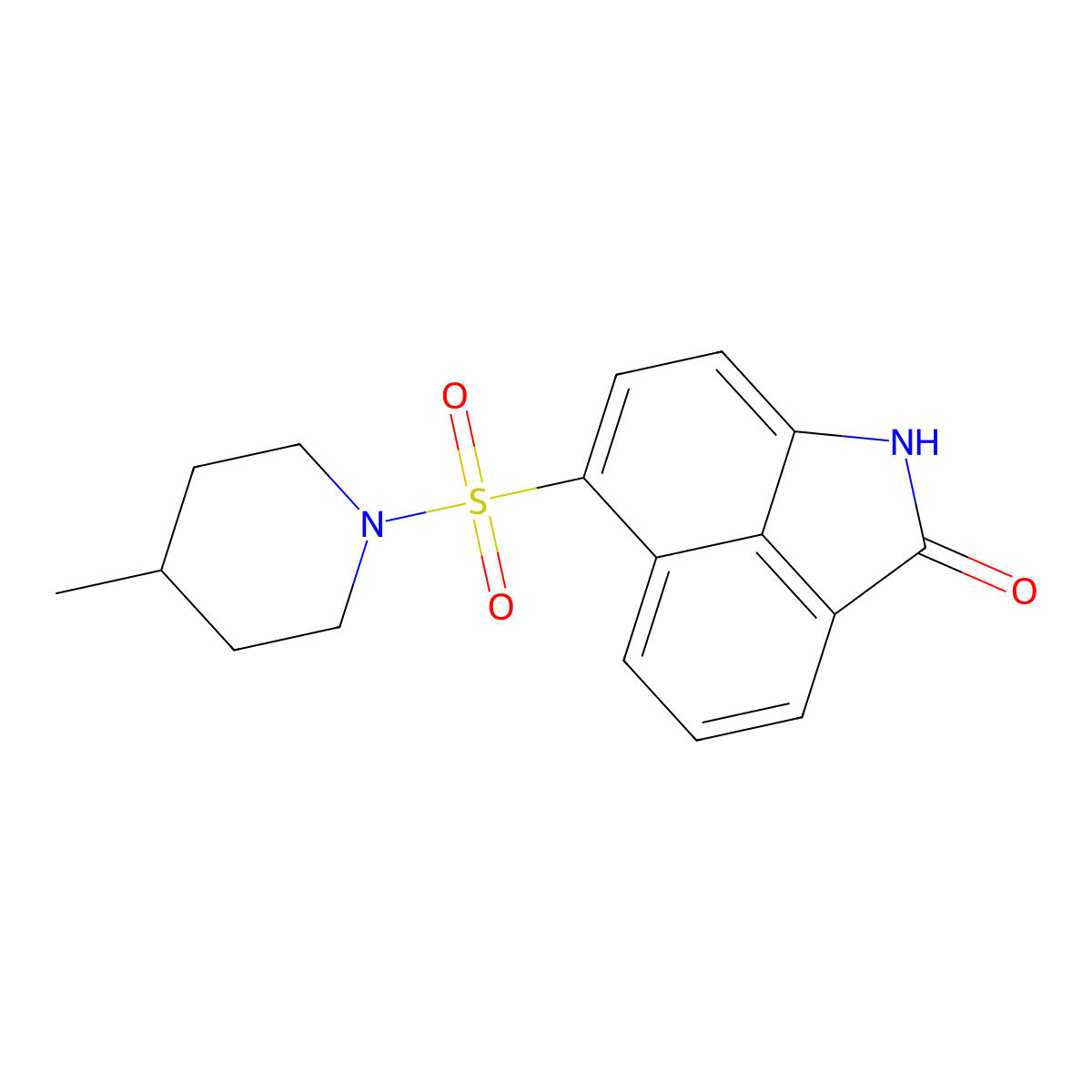 6-[(4-methyl-1-piperidinyl)sulfonyl]benzo[cd]indol-2(1H)-one molecular structure, CAS 333310-93-3