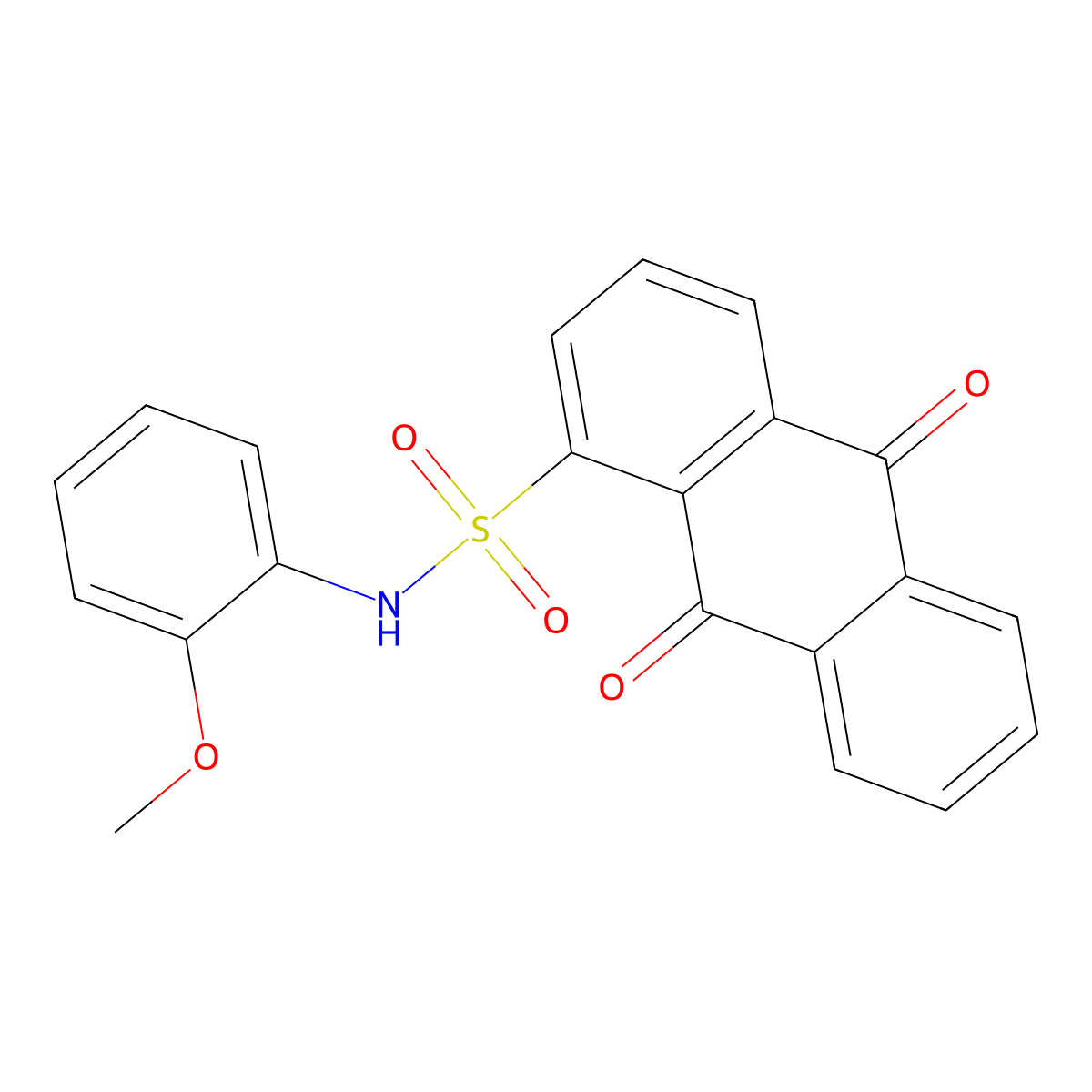 N-(2-methoxyphenyl)-9,10-dioxo-9,10-dihydroanthracene-1-sulfonamide molecular structure, CAS 333310-96-6