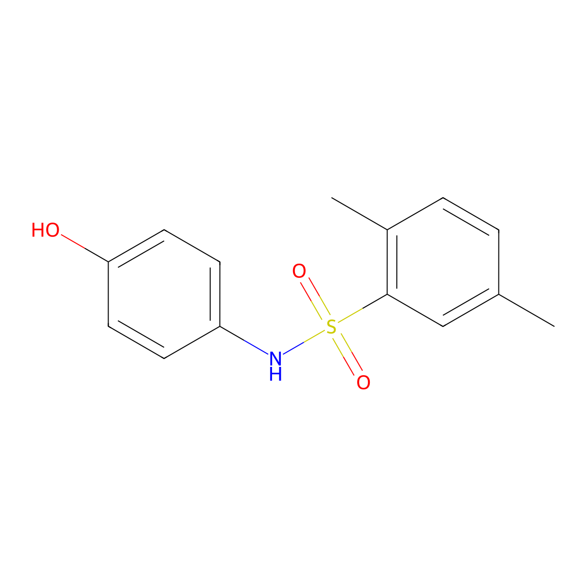 N-(4-hydroxyphenyl)-2,5-dimethylbenzenesulfonamide molecular structure, CAS 333310-99-9