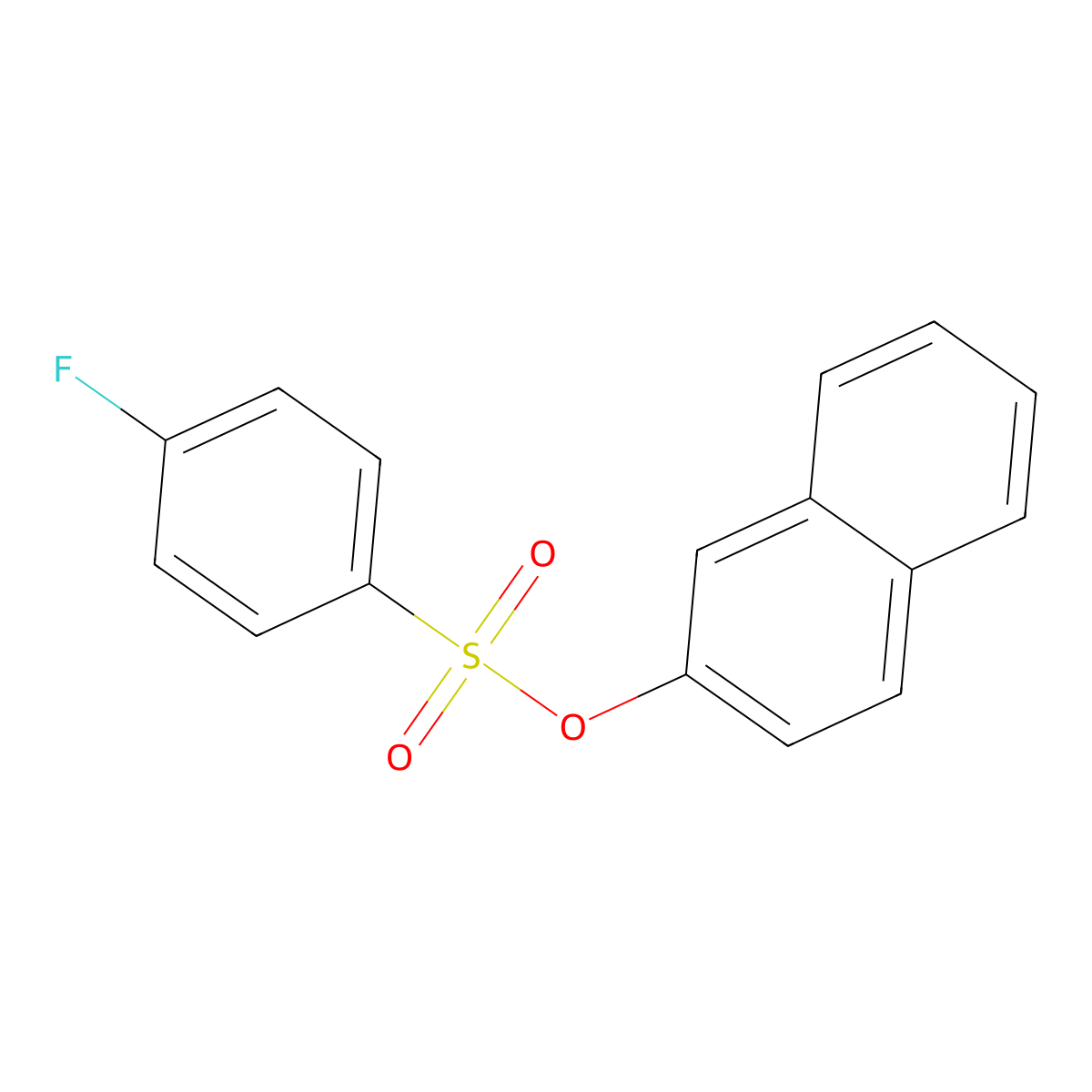 2-Naphthyl 4-fluorobenzenesulfonate molecular structure, CAS 333311-05-0