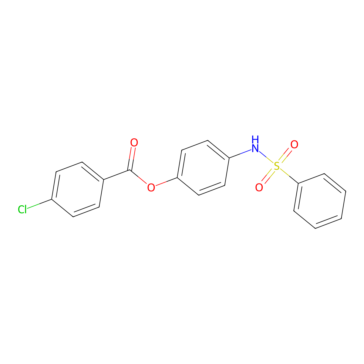 [4-(Benzenesulfonamido)phenyl] 4-chlorobenzoate molecular structure, CAS 333311-07-2