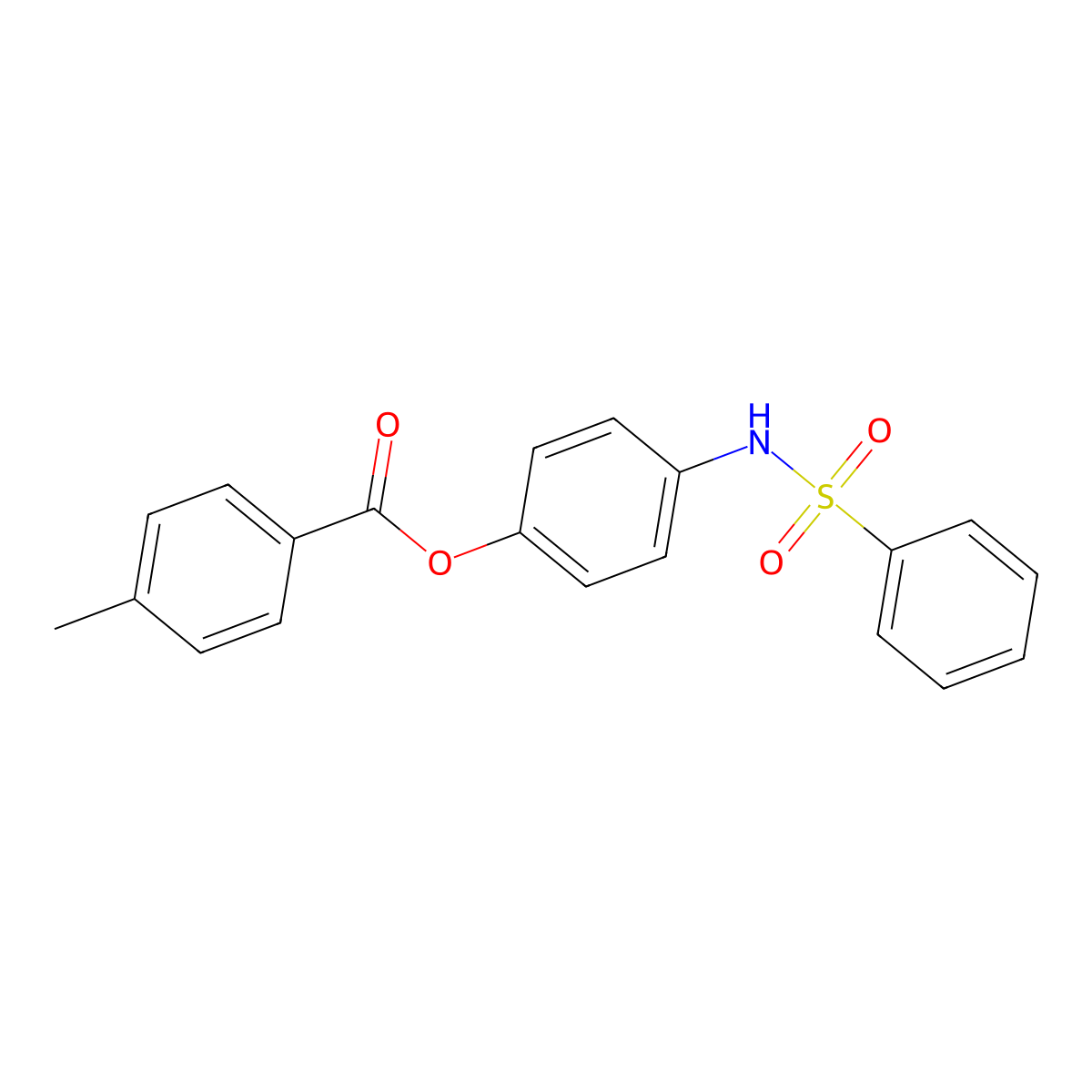 [4-(Benzenesulfonamido)phenyl] 4-methylbenzoate molecular structure, CAS 333311-08-3