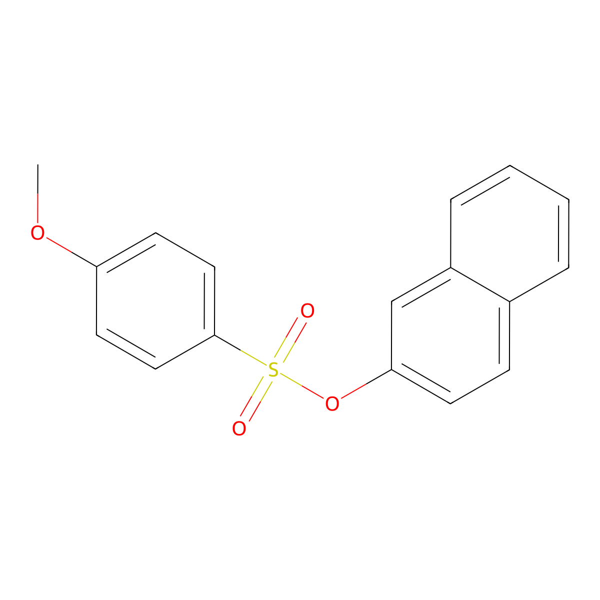 Naphthalen-2-yl 4-methoxybenzenesulfonate molecular structure, CAS 333311-12-9