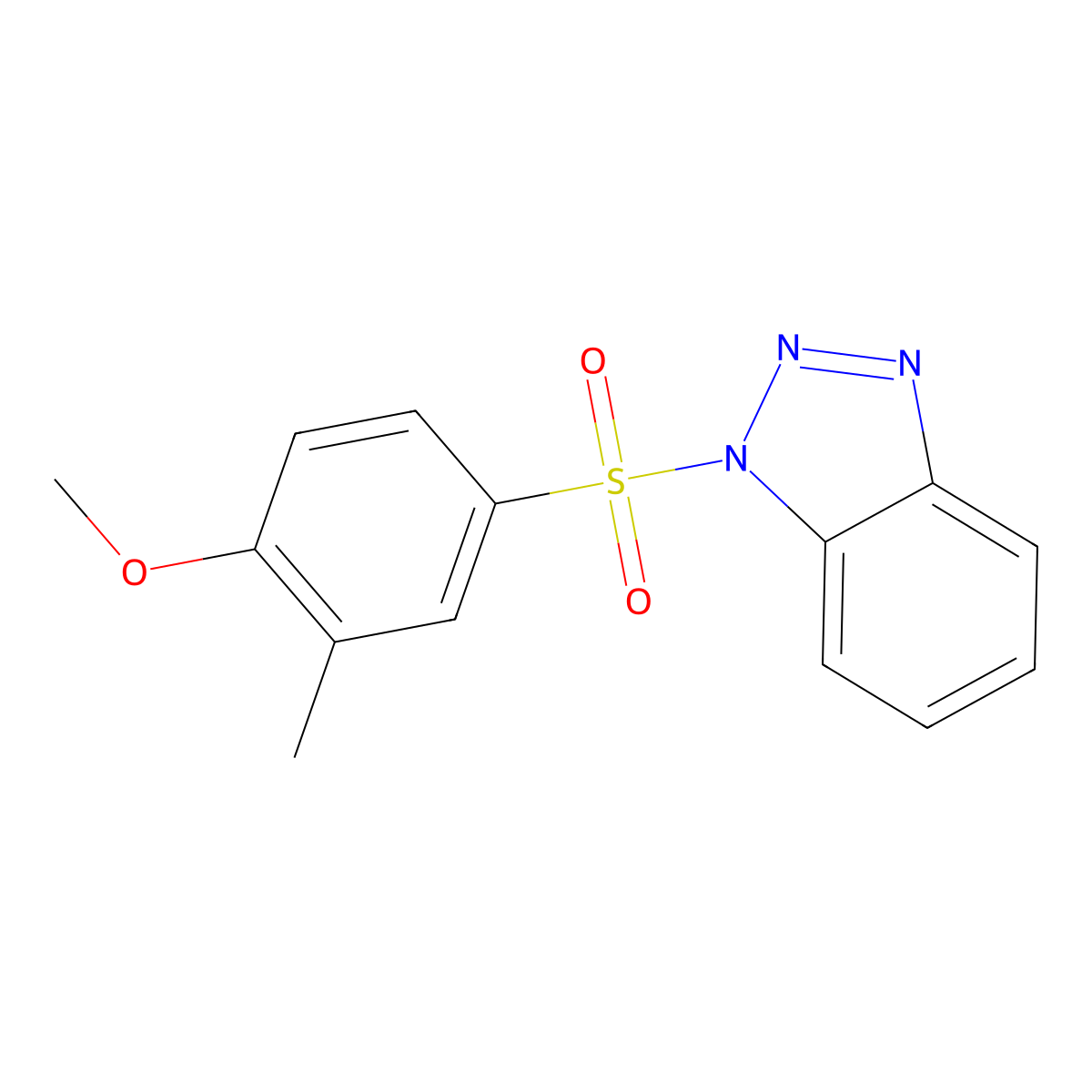 1-(4-Methoxy-3-methylphenyl)sulfonylbenzotriazole molecular structure, CAS 333311-24-3
