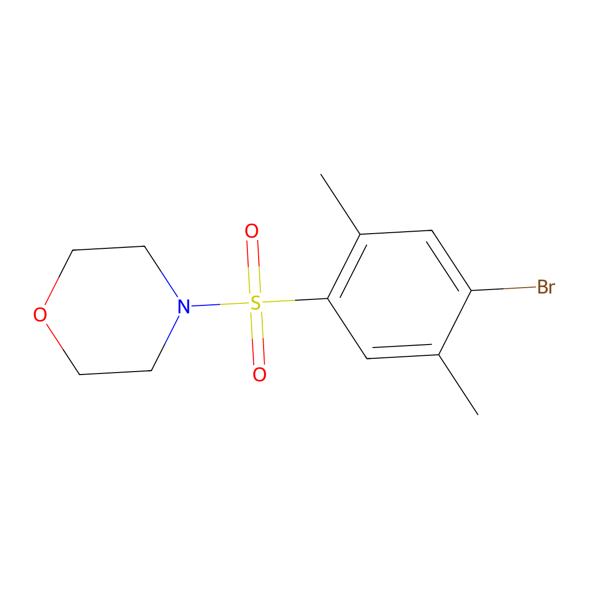 4-[(4-Bromo-2,5-dimethylphenyl)sulfonyl]morpholine molecular structure, CAS 333311-41-4