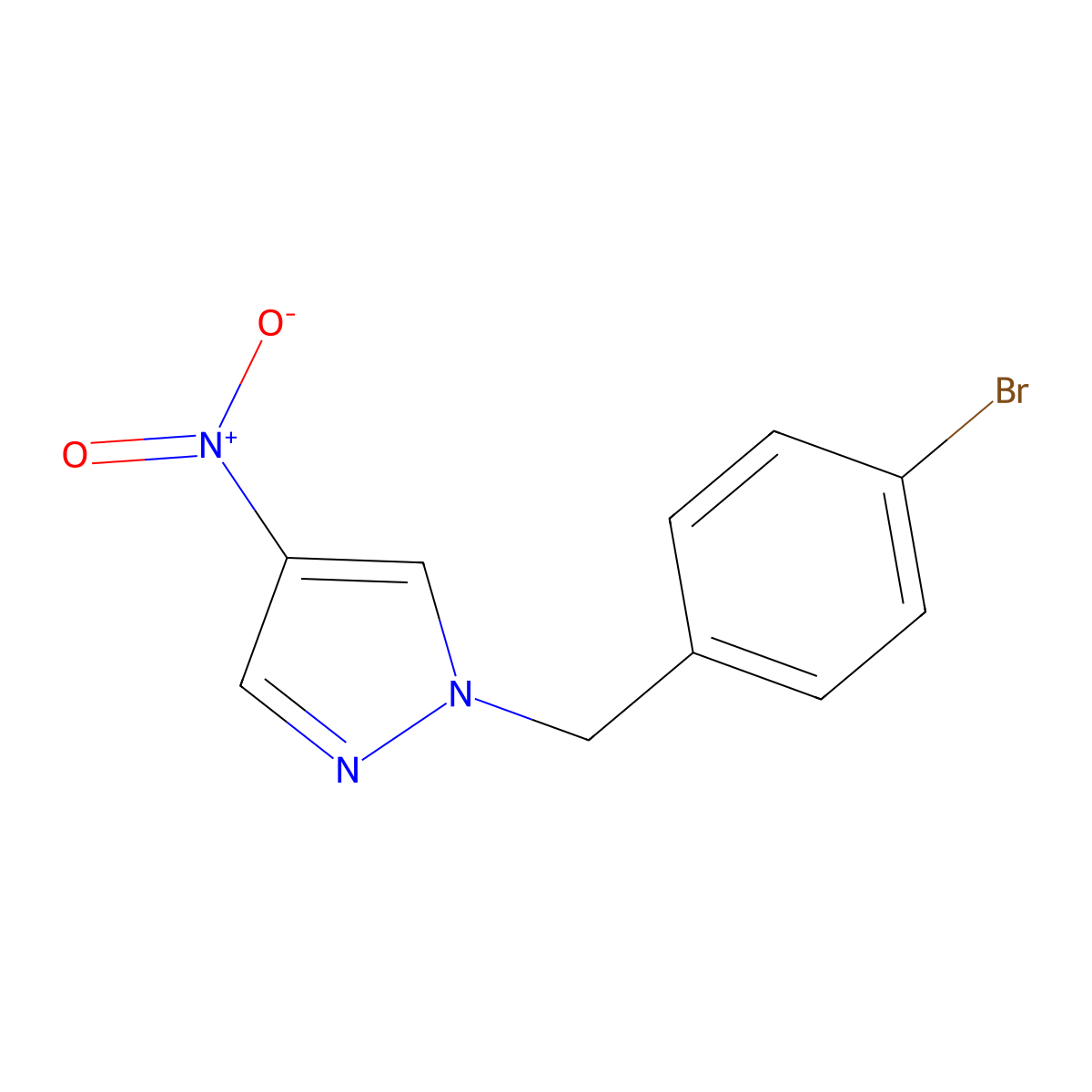 1-[(4-Bromophenyl)methyl]-4-nitro-1H-pyrazole molecular structure, CAS 333311-66-3