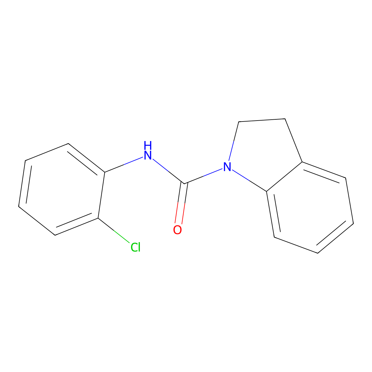 N-(2-chlorophenyl)indoline-1-carboxamide molecular structure, CAS 333311-72-1