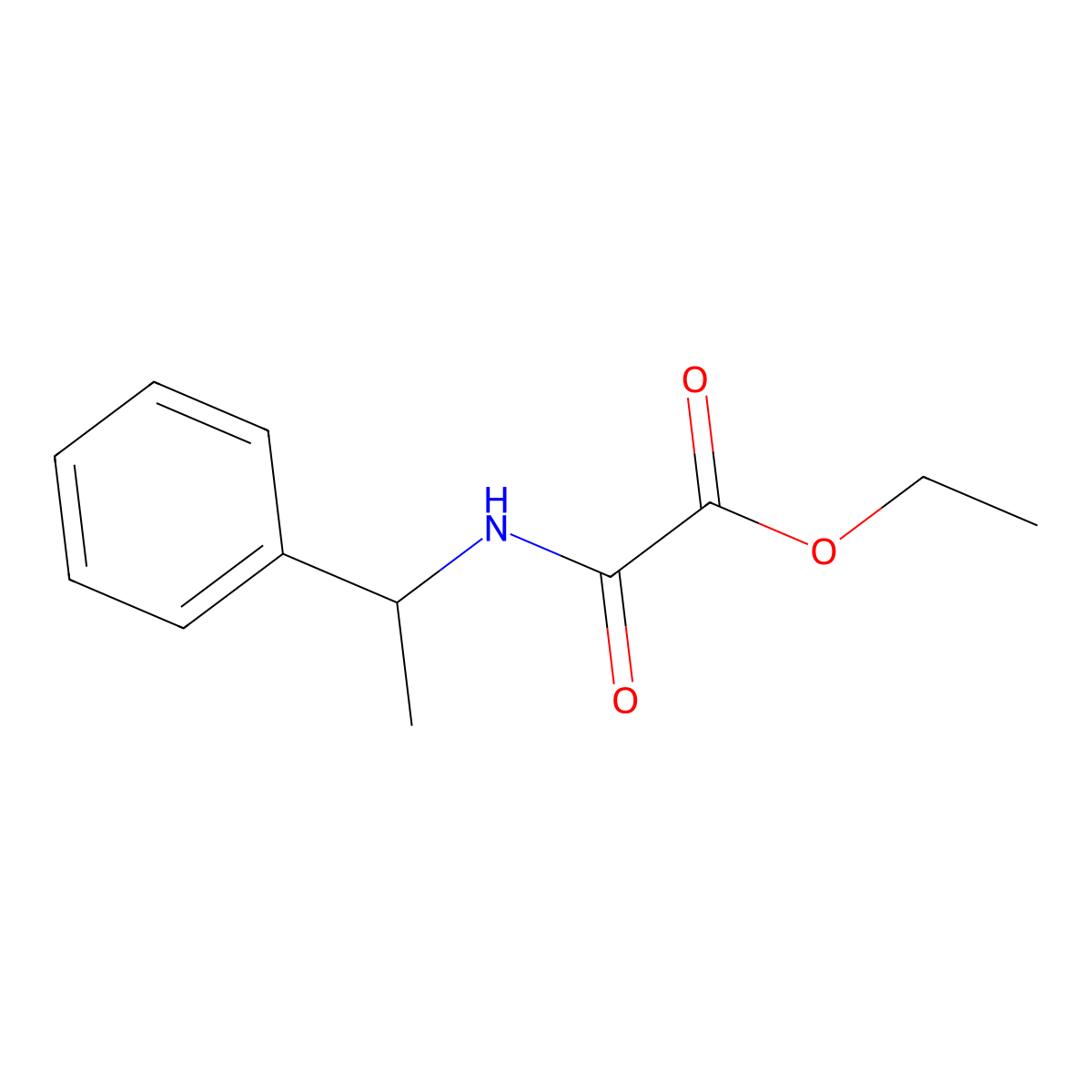 Ethyl oxo[(1-phenylethyl)amino]acetate molecular structure, CAS 333319-62-3