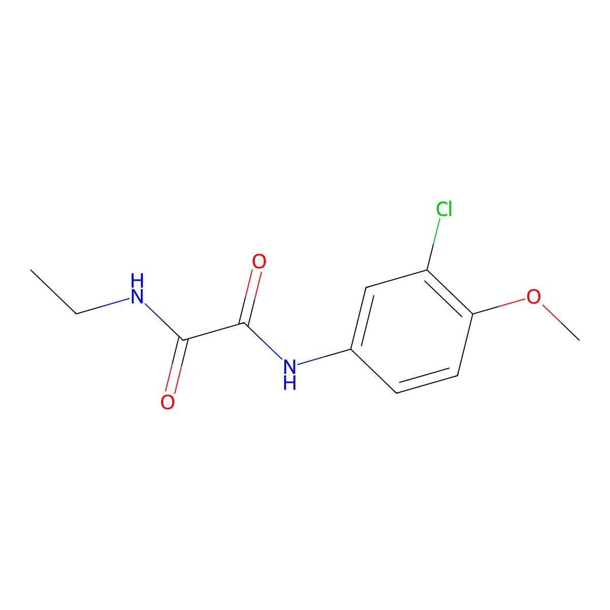 N1-(3-Chloro-4-methoxyphenyl)-N2-ethylethanediamide molecular structure, CAS 333319-64-5