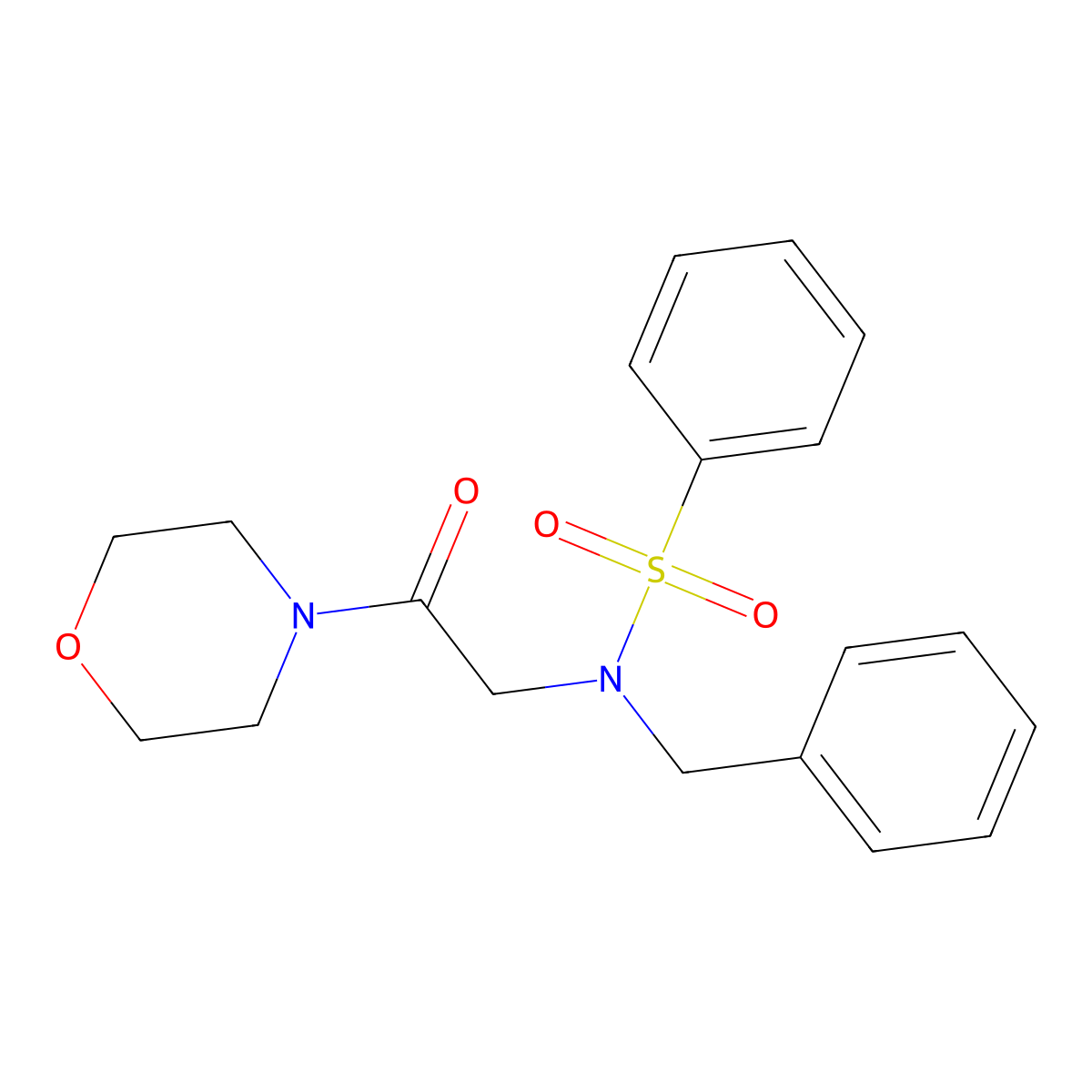 N-benzyl-N-(2-morpholin-4-yl-2-oxoethyl)benzenesulfonamide molecular structure, CAS 333319-71-4