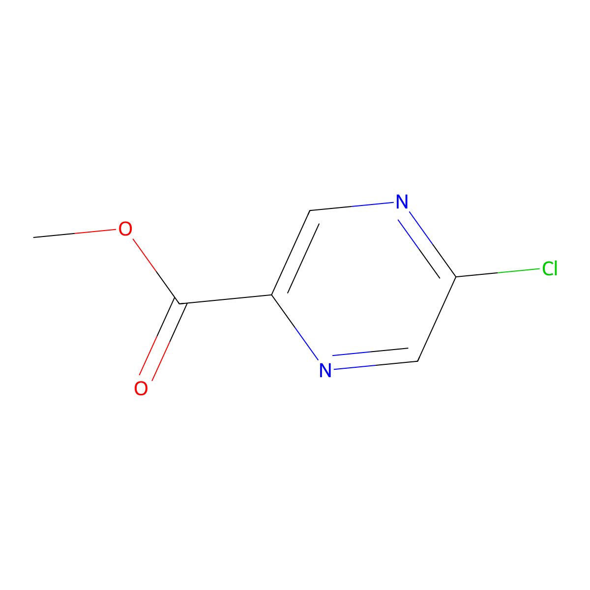 Methyl 5-chloropyrazine-2-carboxylate molecular structure, CAS 33332-25-1