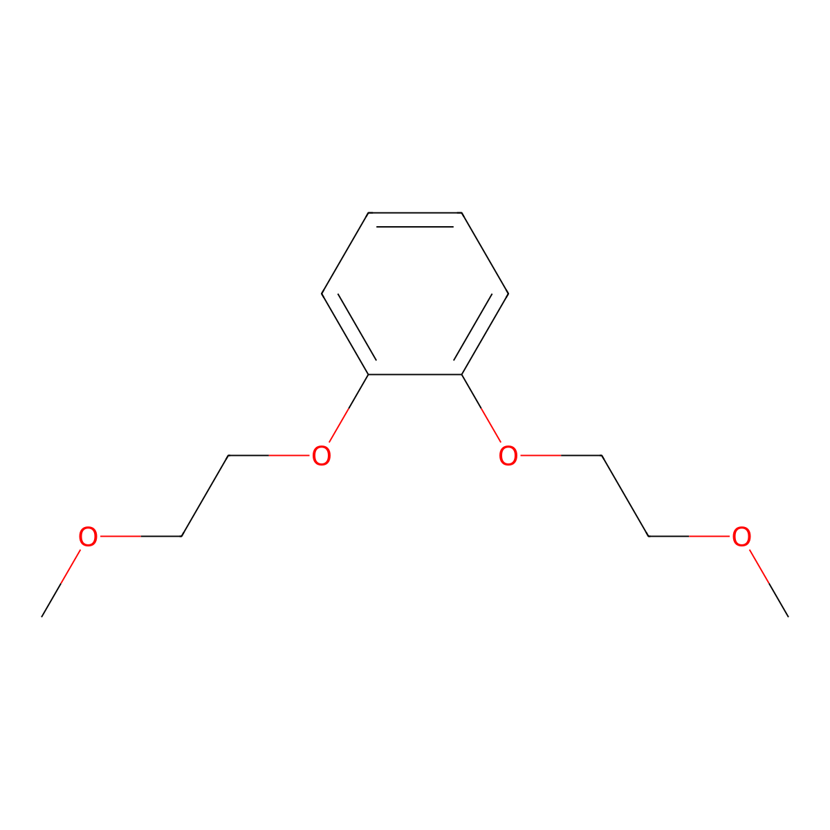 1,2-Bis(2-methoxyethoxy)benzene molecular structure, CAS 33332-53-5