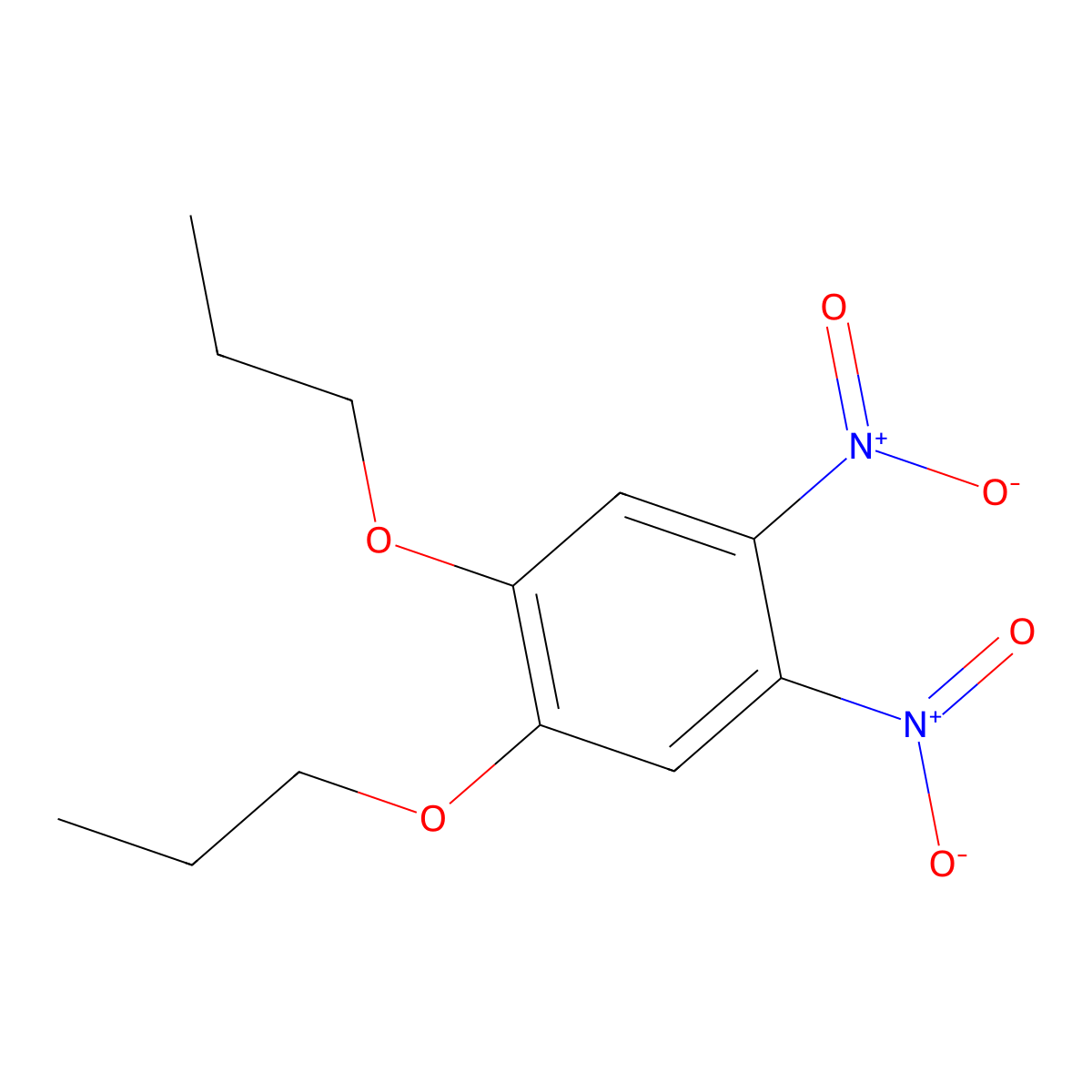 1,2-Dinitro-4,5-dipropoxybenzene molecular structure, CAS 33332-61-5