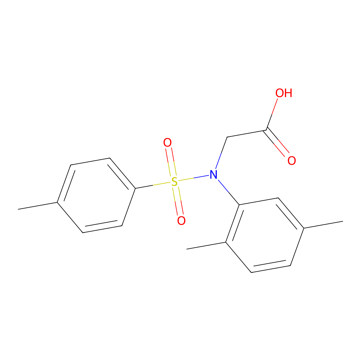 N-(2,5-dimethylphenyl)-N-[(4-methylphenyl)sulfonyl]glycine molecular structure, CAS 333320-52-8