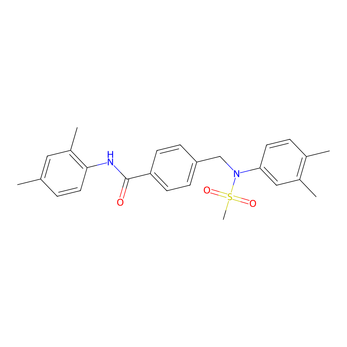 4-[(3,4-dimethyl-N-methylsulfonylanilino)methyl]-N-(2,4-dimethylphenyl)benzamide molecular structure, CAS 333320-56-2