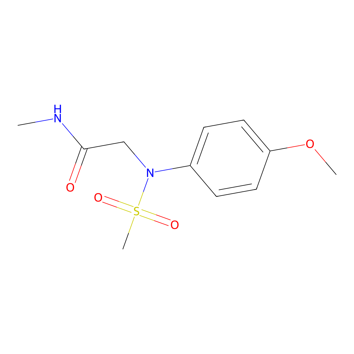 2-(4-methoxy-N-methylsulfonylanilino)-N-methylacetamide molecular structure, CAS 333321-54-3