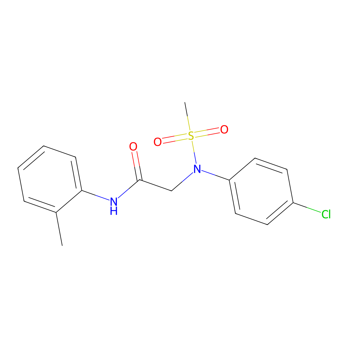 2-[4-chloro(methylsulfonyl)anilino]-N-(2-methylphenyl)acetamide molecular structure, CAS 333322-41-1