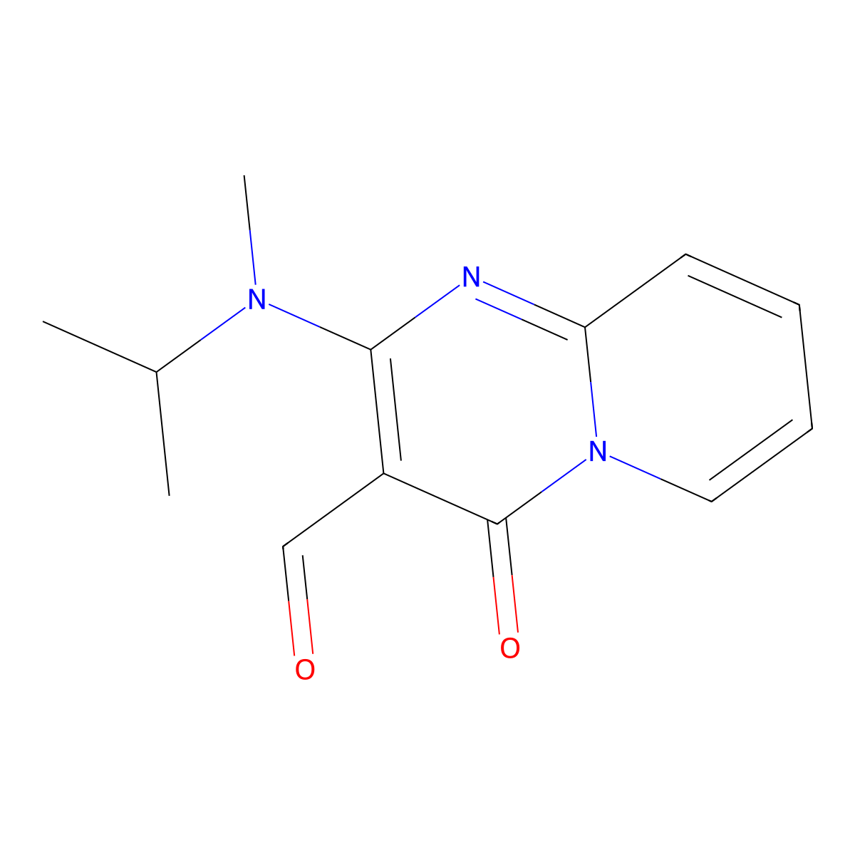 2-(Isopropyl(methyl)amino)-4-oxo-4H-pyrido[1,2-a]pyrimidine-3-carbaldehyde molecular structure, CAS 333325-09-0
