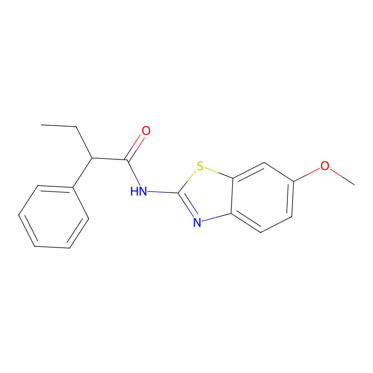 N-(6-methoxy-1,3-benzothiazol-2-yl)-2-phenylbutanamide molecular structure, CAS 333326-23-1