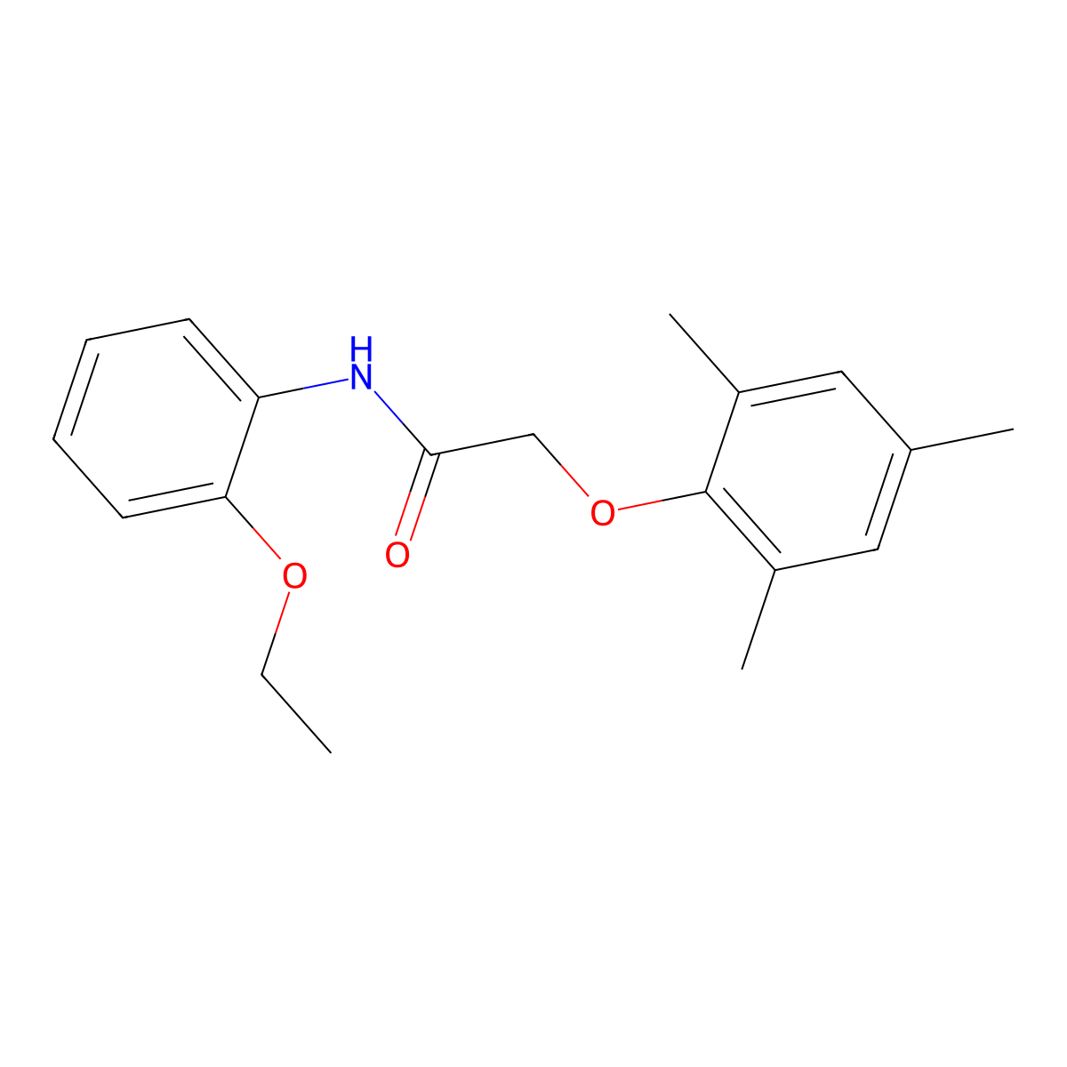 N-(2-ethoxyphenyl)-2-(2,4,6-trimethylphenoxy)acetamide molecular structure, CAS 333327-58-5