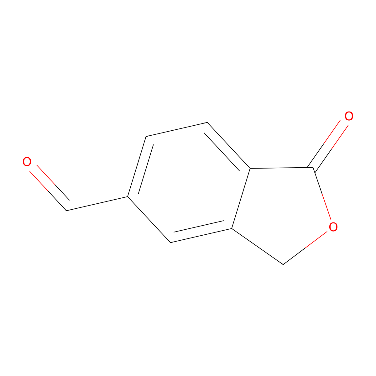 1-Oxo-1,3-dihydroisobenzofuran-5-carbaldehyde molecular structure, CAS 333333-34-9