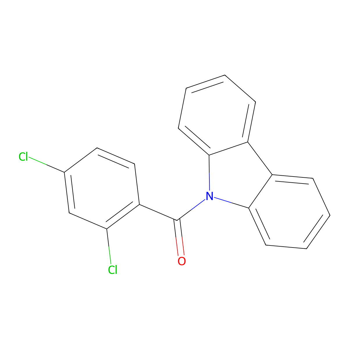 Carbazol-9-yl-(2,4-dichlorophenyl)methanone molecular structure, CAS 333340-24-2