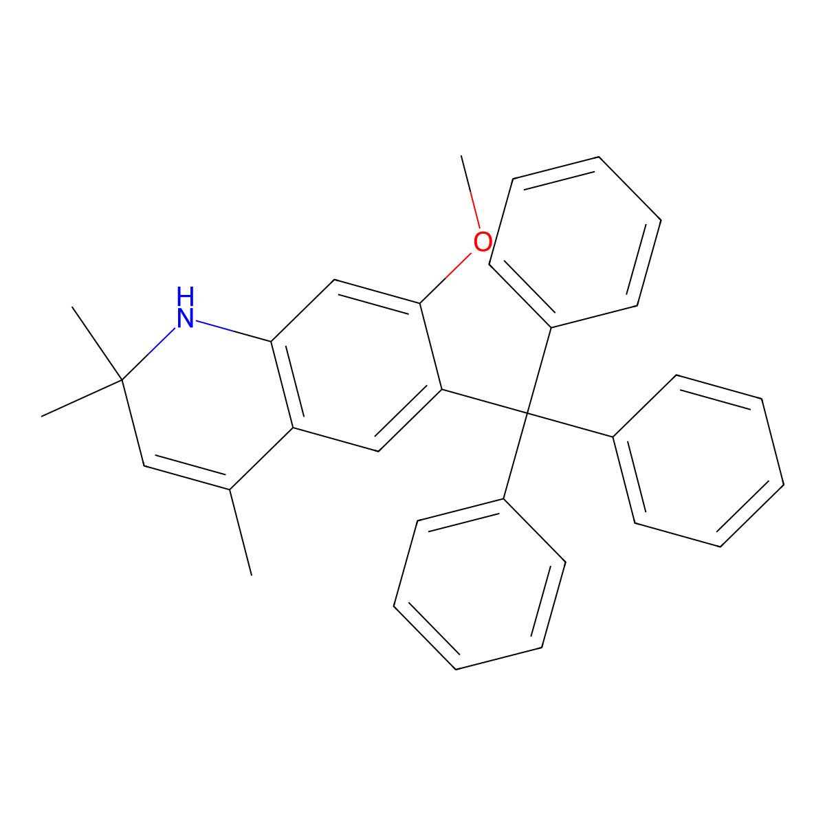7-Methoxy-2,2,4-trimethyl-6-trityl-1,2-dihydroquinoline molecular structure, CAS 333340-32-2