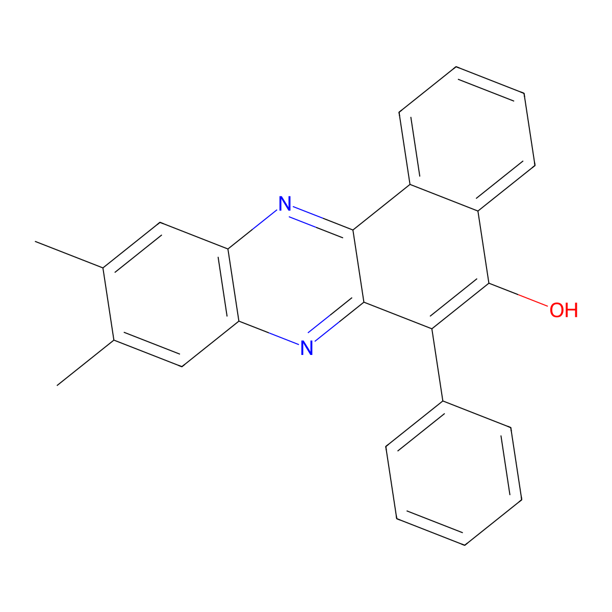 9,10-Dimethyl-6-phenylbenzo[a]phenazin-5-ol molecular structure, CAS 333340-50-4