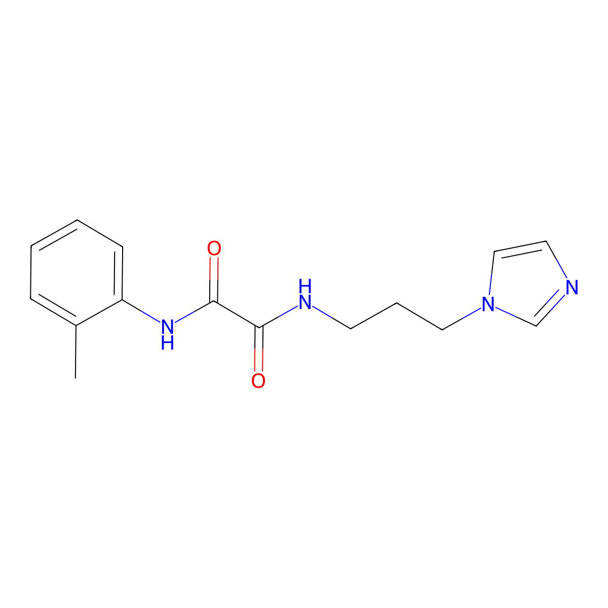 N1-(3-(1H-Imidazol-1-yl)propyl)-N2-(2-methylphenyl)ethanediamide molecular structure, CAS 333340-84-4