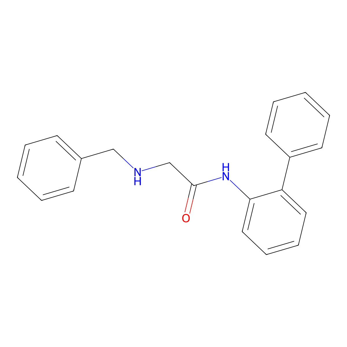 2-Benzylamino-N-biphenyl-2-yl-acetamide molecular structure, CAS 333341-34-7