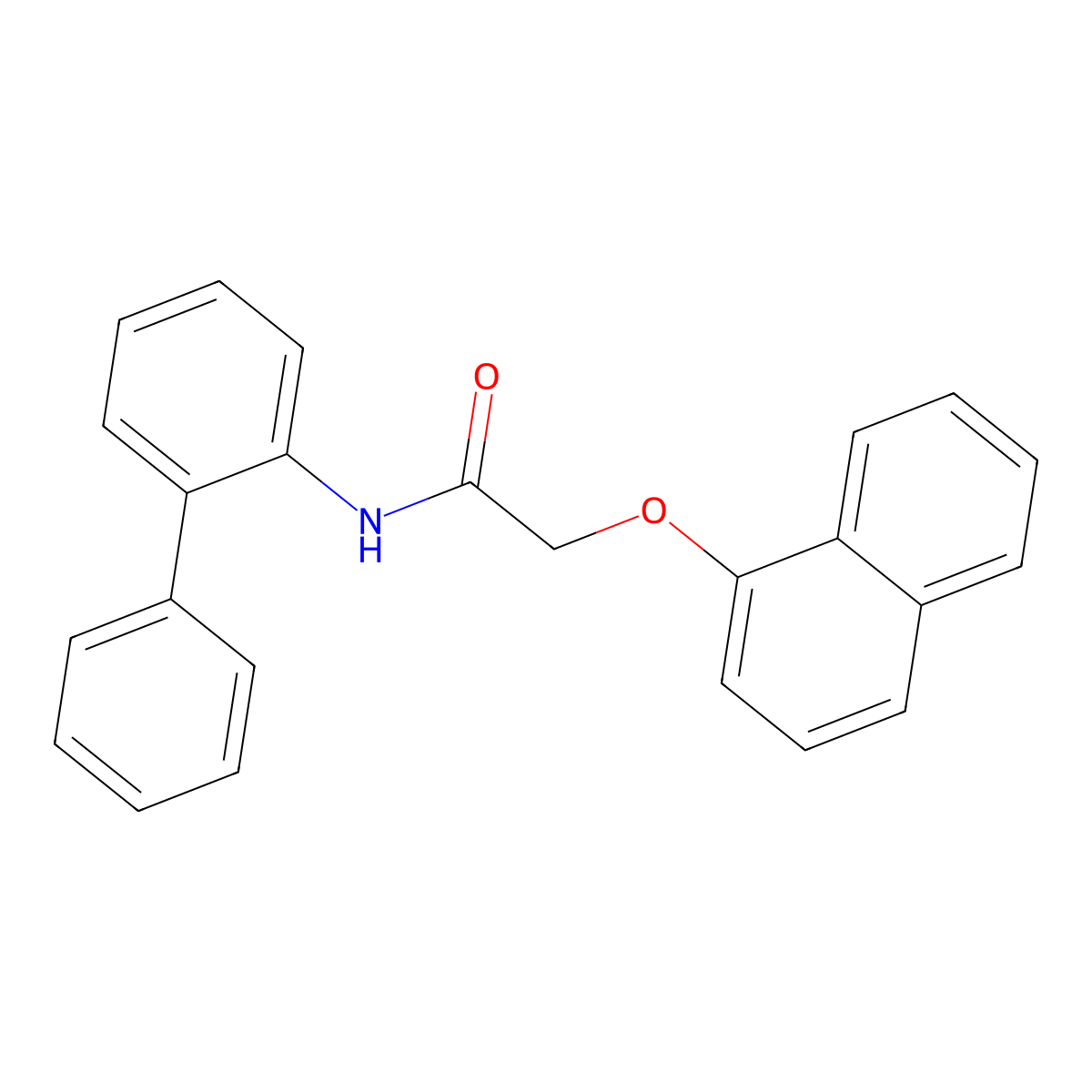 N-([1,1'-Biphenyl]-2-yl)-2-(naphthalen-1-yloxy)acetamide molecular structure, CAS 333341-35-8