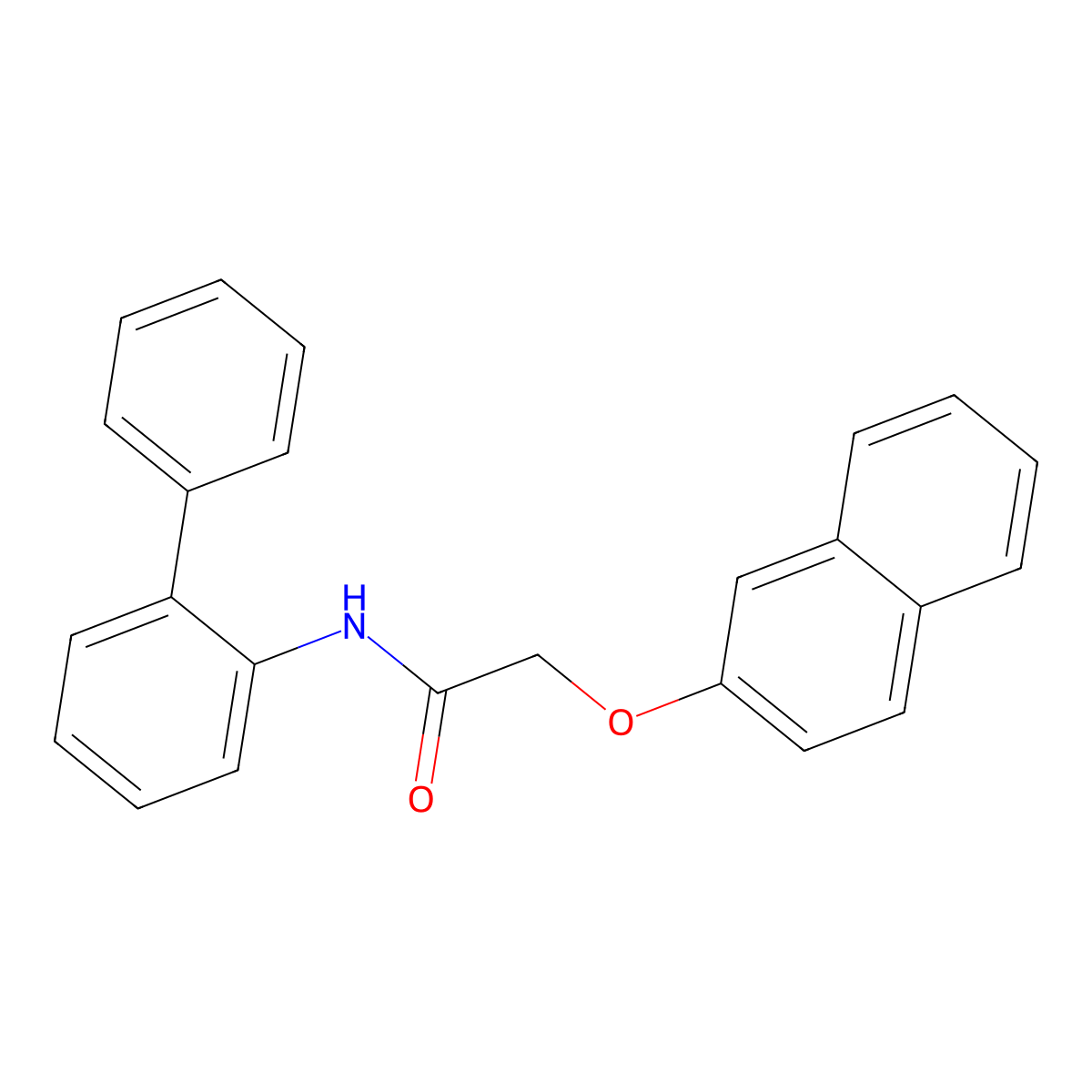 N-([1,1'-Biphenyl]-2-yl)-2-(naphthalen-2-yloxy)acetamide molecular structure, CAS 333341-36-9