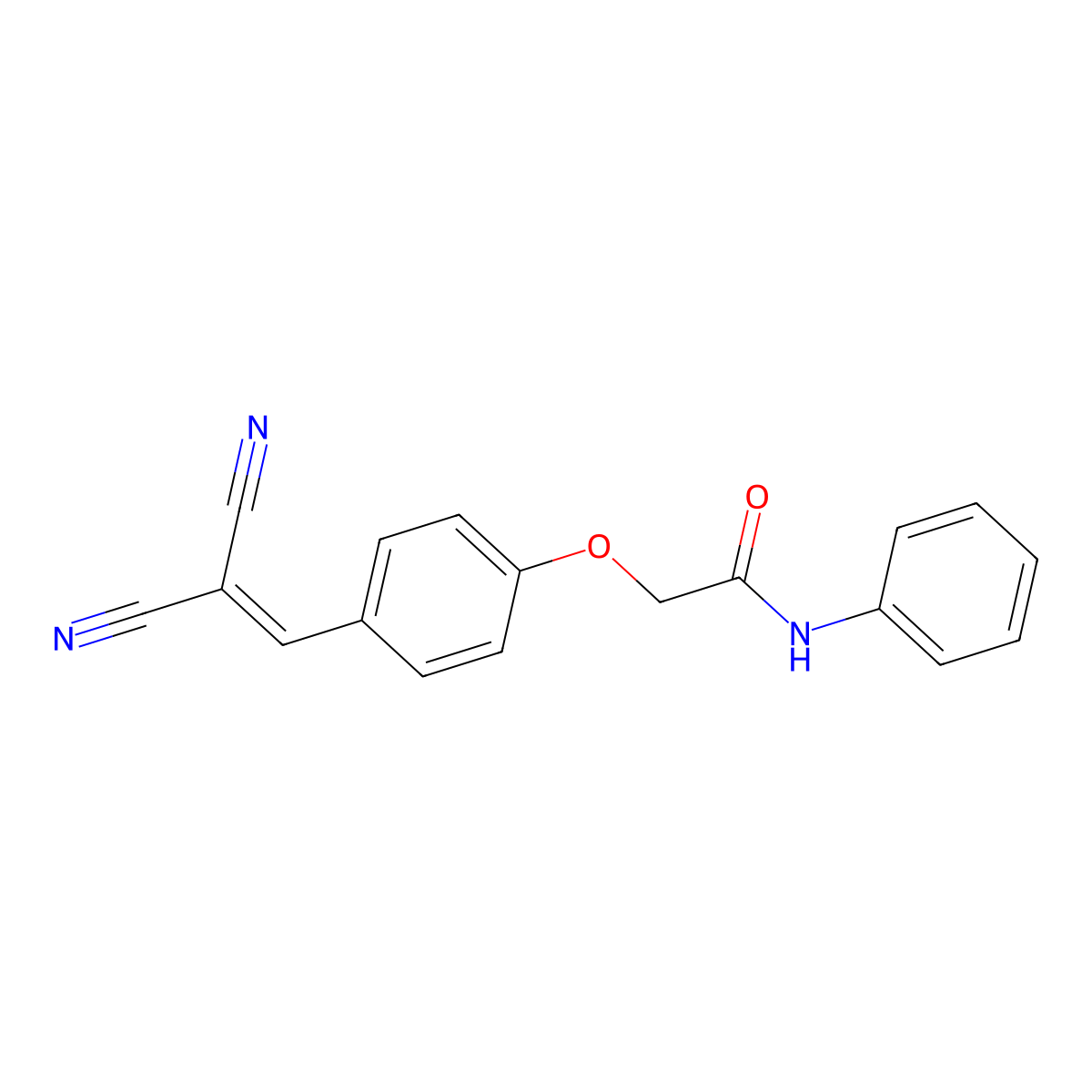 2-(4-(2,2-Dicyanovinyl)phenoxy)-N-phenylacetamide molecular structure, CAS 333341-37-0