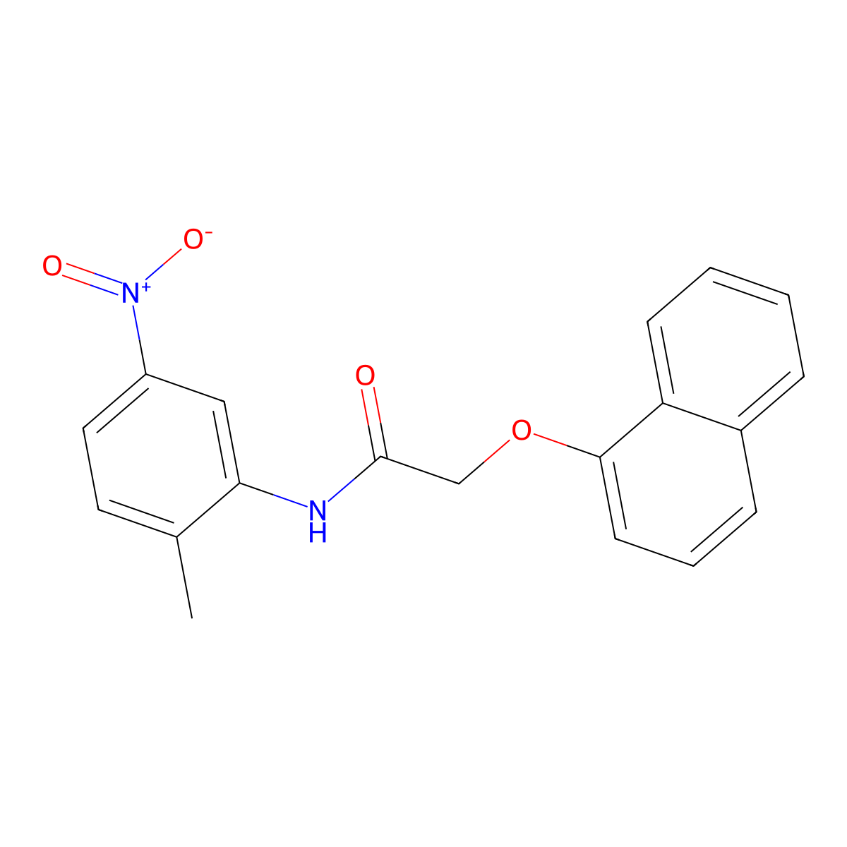 N-(2-Methyl-5-nitrophenyl)-2-(naphthalen-1-yloxy)acetamide molecular structure, CAS 333341-60-9