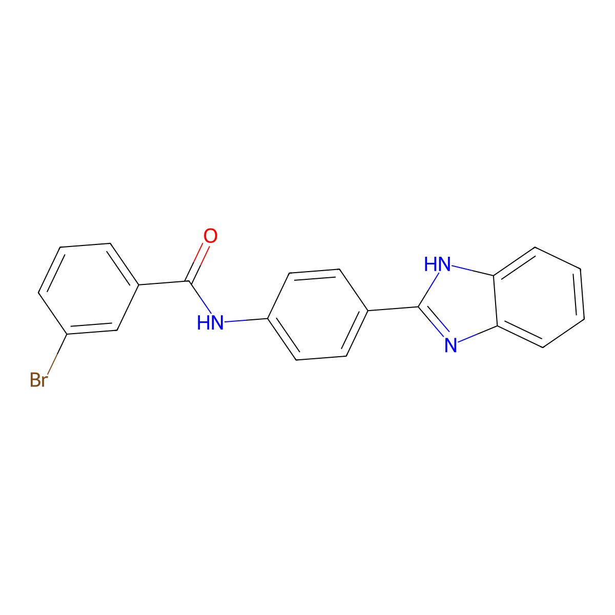 N-[4-(1H-benzimidazol-2-yl)phenyl]-3-bromobenzamide molecular structure, CAS 333343-01-4