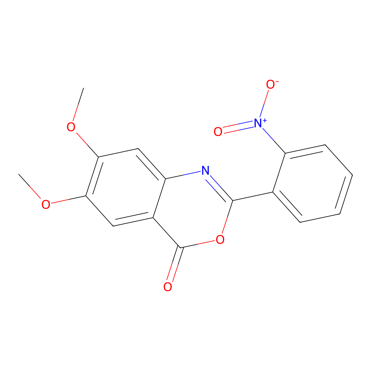 6,7-Dimethoxy-2-(2-nitrophenyl)-3,1-benzoxazin-4-one molecular structure, CAS 333343-04-7