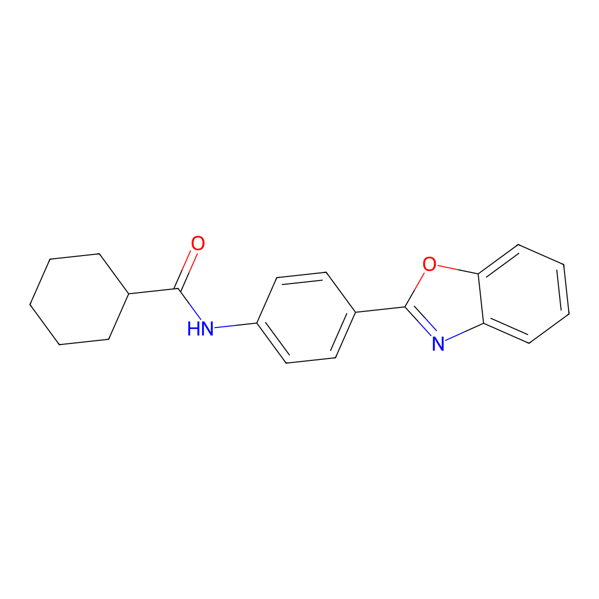 N-[4-(1,3-benzoxazol-2-yl)phenyl]cyclohexanecarboxamide molecular structure, CAS 333343-18-3