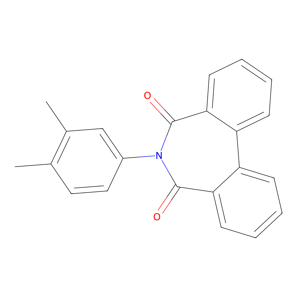 6-(3,4-Dimethylphenyl)benzo[d][2]benzazepine-5,7-dione molecular structure, CAS 333343-42-3